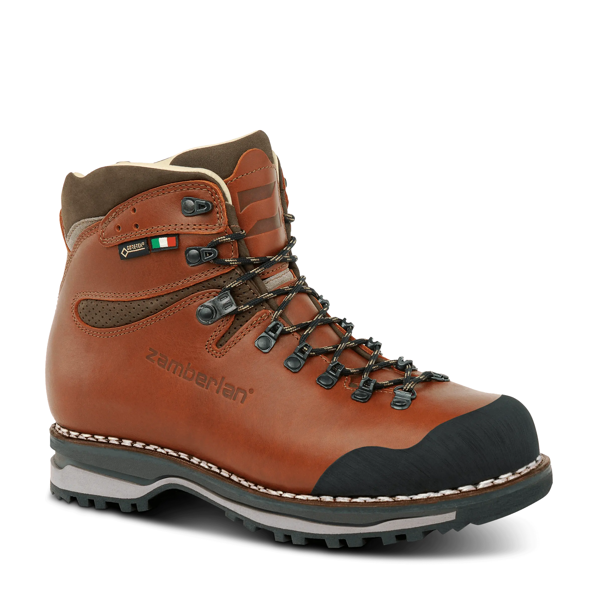 Zamberlan Tofane GTX RR - men's Norwegian Welted hiking and backpacking boots in waxed brick