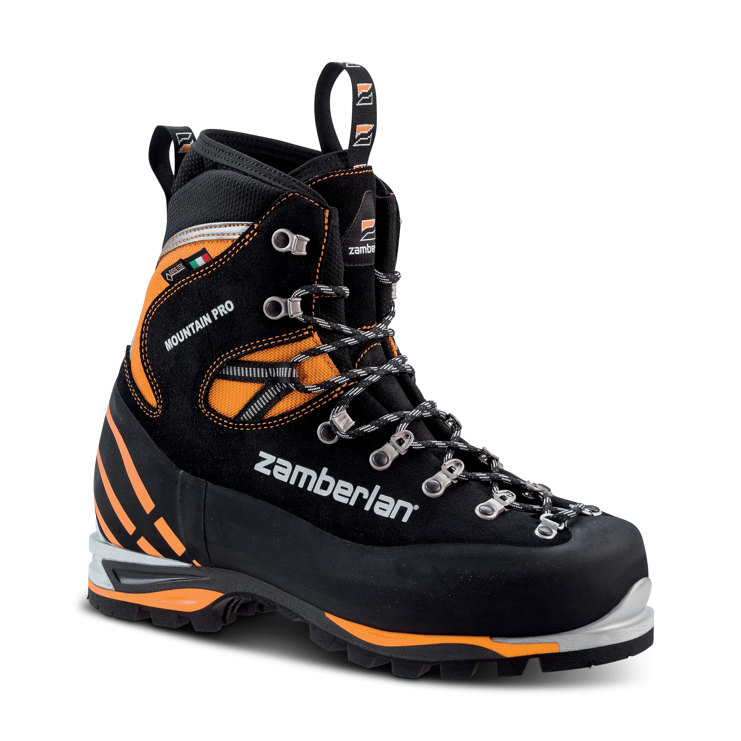 Zamberlan Mountain Pro Evo GTX RR- men's mountaineering boot in black/orange