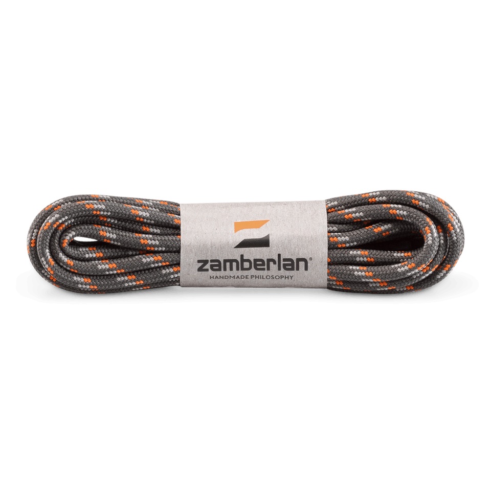 ROUND BOOT LACES - Anthracite/Grey/Orange Zamberlan North America