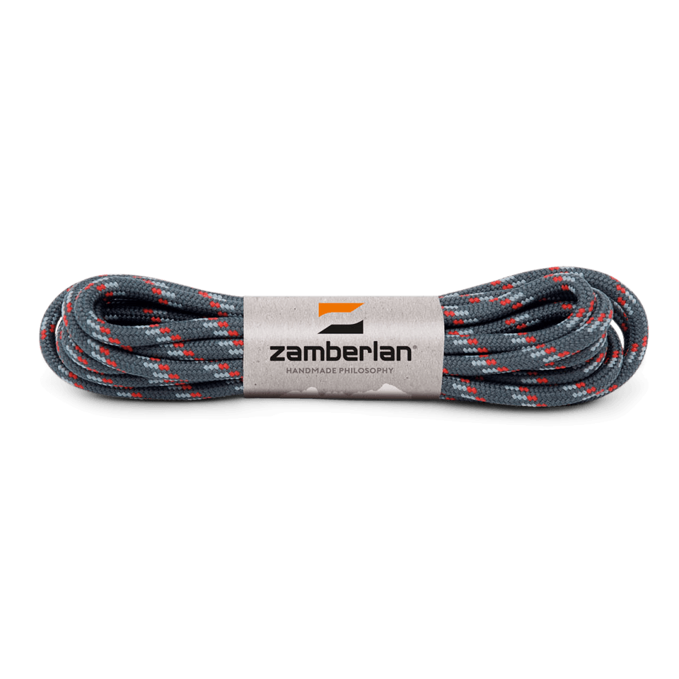 ROUND BOOT LACES - Anthracite/Grey/Red Zamberlan North America