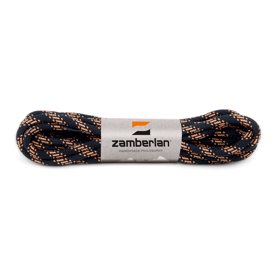 ROUND BOOT LACES - Black/Orange Zamberlan North America