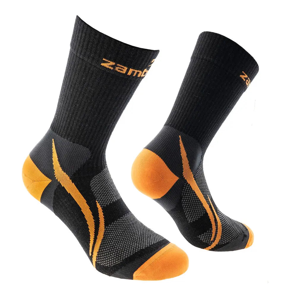 HIKING PATH MERINO COMPRESSION SOCKS - Black/Orange Zamberlan North America